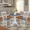 International Concepts Round 30 in Rd Top Ped Table, 2 X-Back Chairs, White/Heather Gray, 30 in W, 30 in L, 29.9 in H, Wood K05-30RT-27B-C613-2 - alternate 4